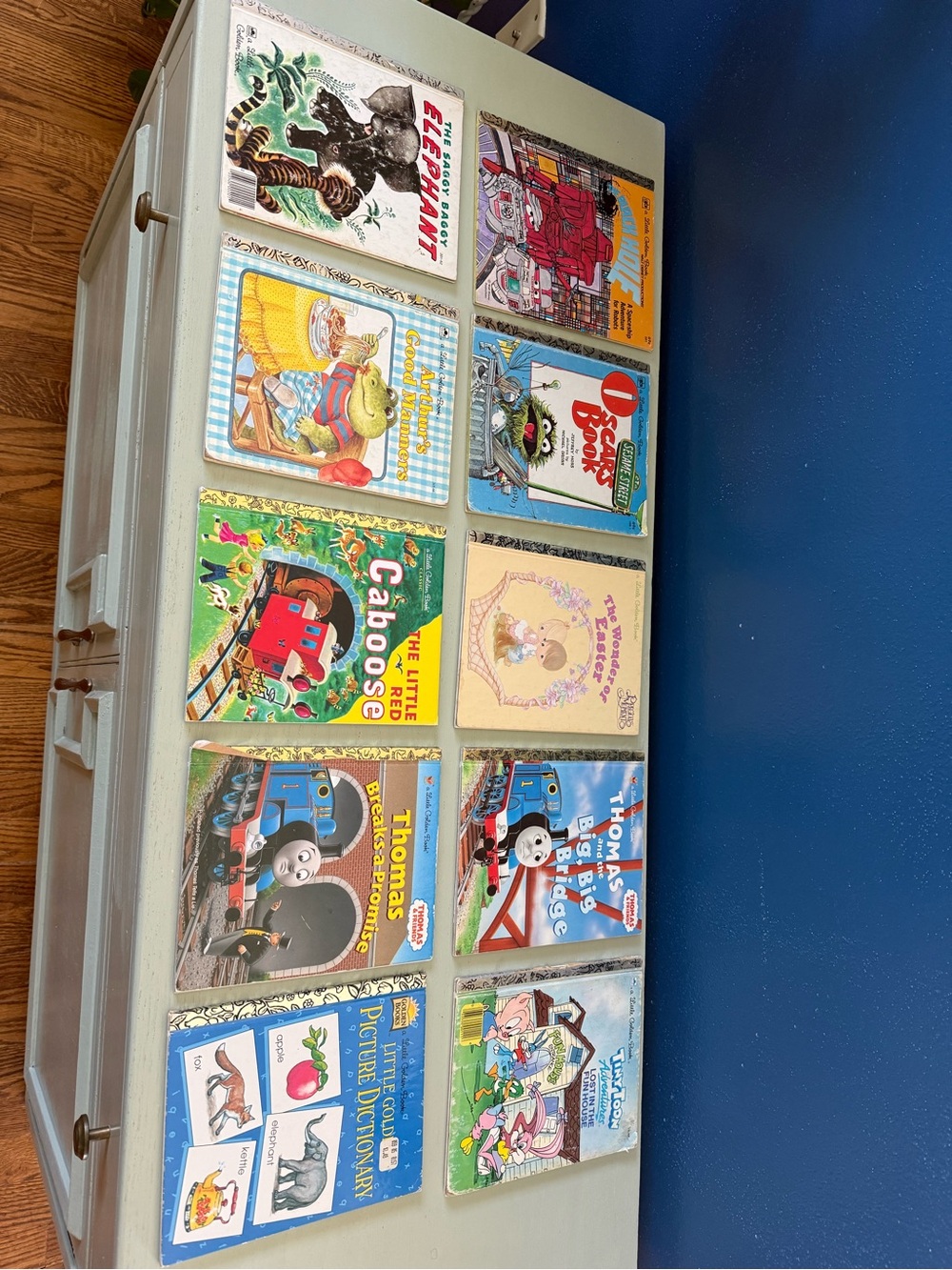 Mixed Lot of 10 Vintage Little Golden Books 1970s-1990s Oscar Elephant Thomas